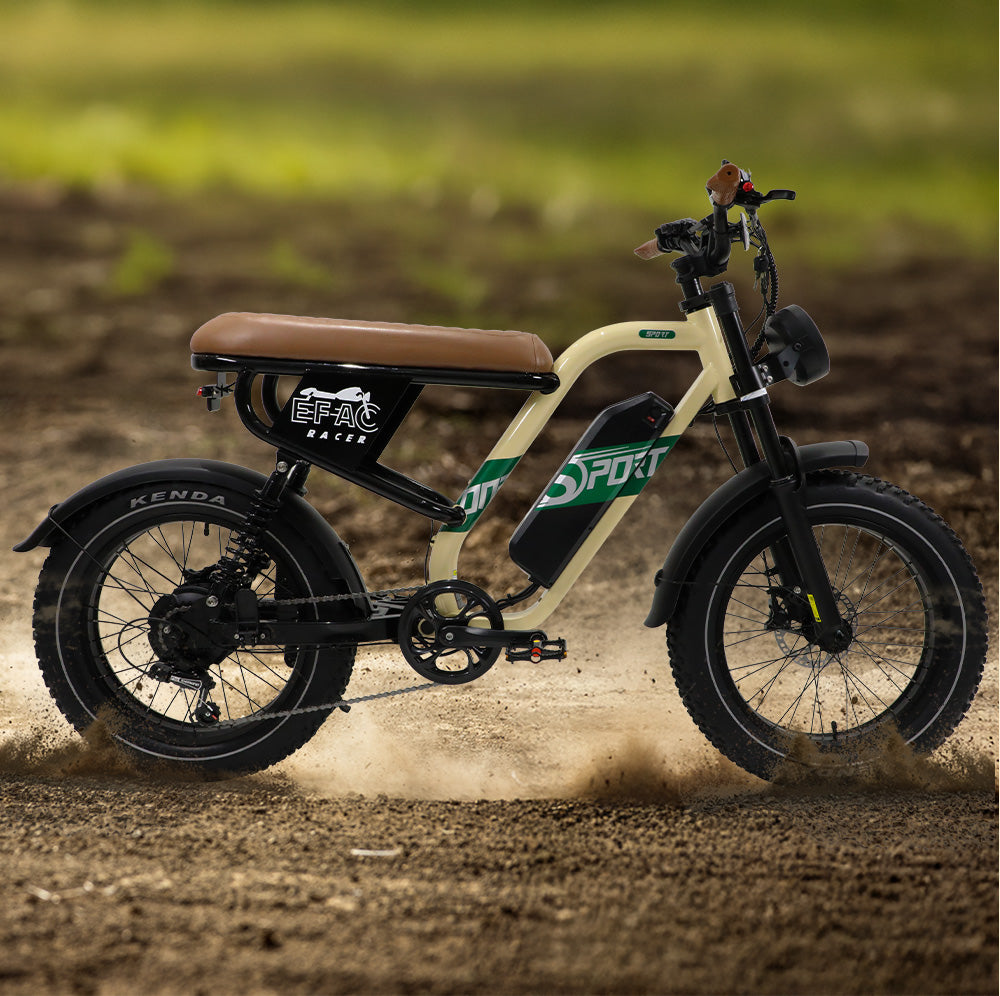 ONESPORT W66 BEIGE – E-BIKE Urbana con Batteria Integrata, Motore BAFANG 48V 500W e Display LCD