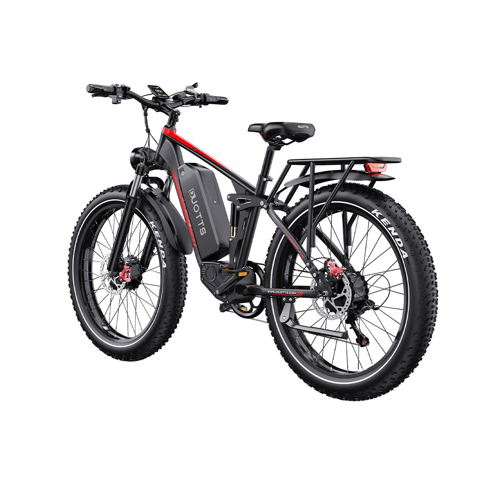 DUOTTS S26 PRO BLACK– E-Bike, 2 MOTORI 750W con Portapacchi, Doppia Modalità e Display LCD
