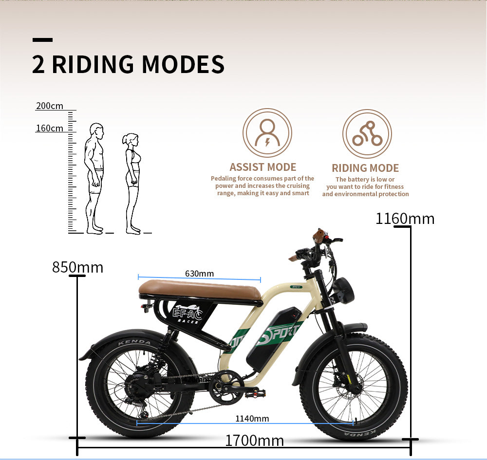 ONESPORT W66 BEIGE – E-BIKE Urbana con Batteria Integrata, Motore BAFANG 48V 500W e Display LCD