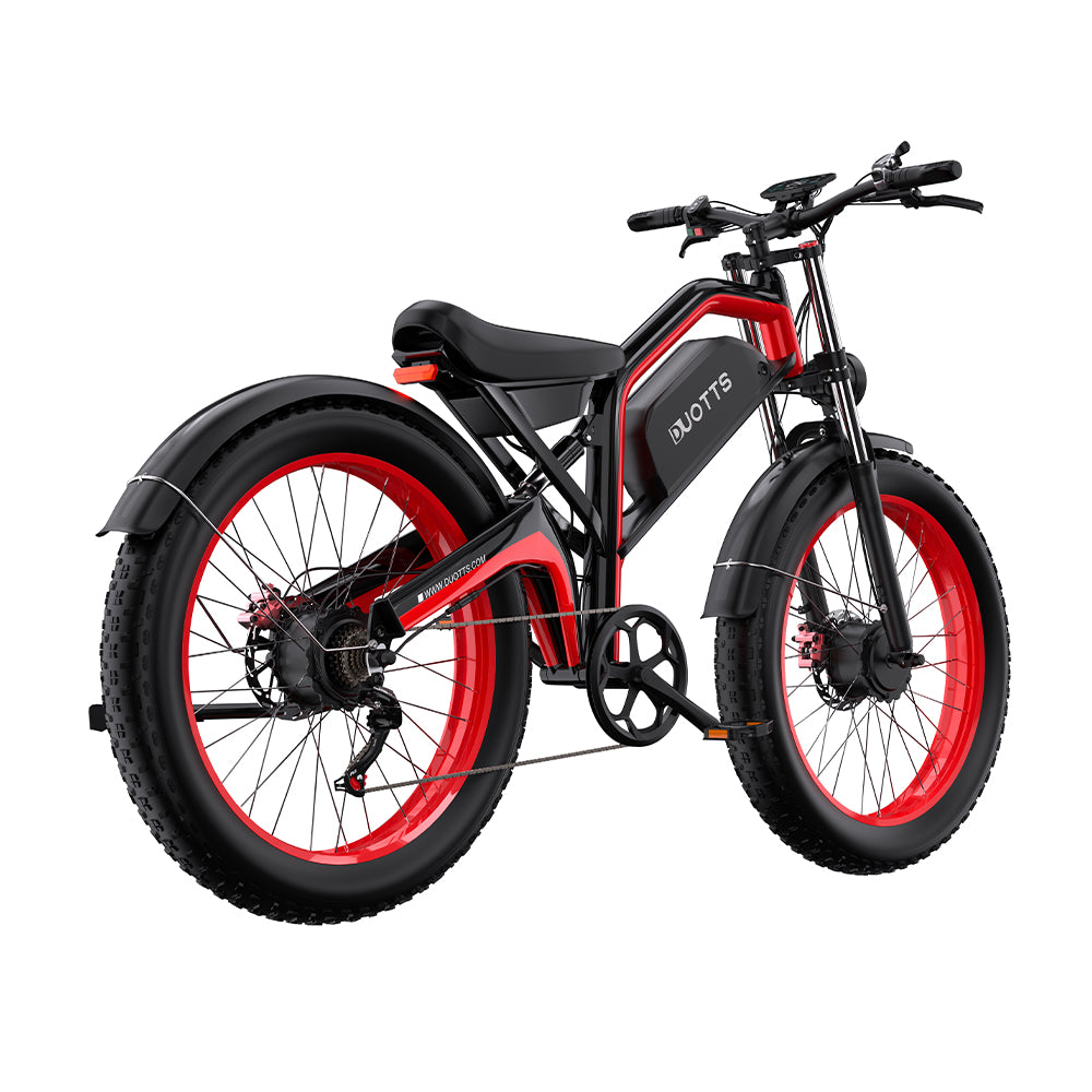 DUOTTS N26 RED – E-Bike con Doppia Modalità di Guida, DOPPIO MOTORE 750W, Display LCD Avanzato e Sospensione Regolabile