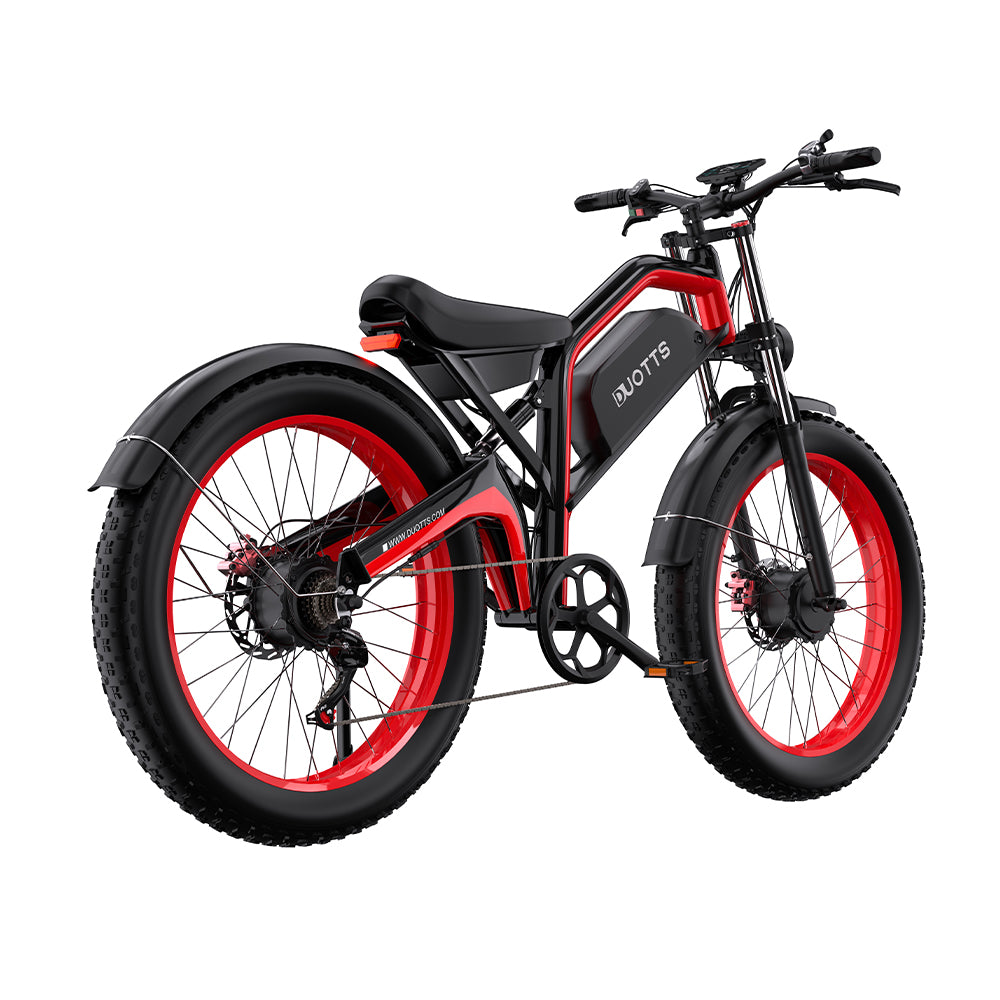 DUOTTS N26 RED – E-Bike con Doppia Modalità di Guida, DOPPIO MOTORE 750W, Display LCD Avanzato e Sospensione Regolabile