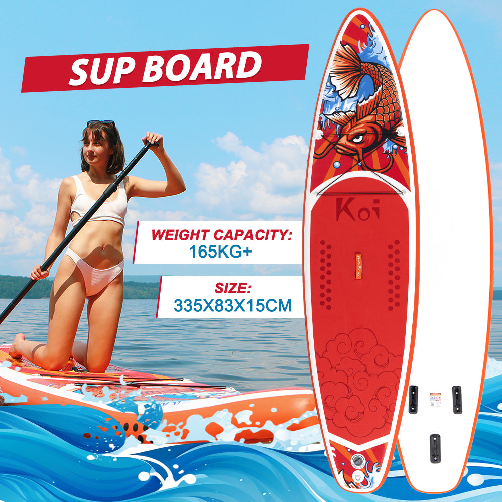 SUP Gonfiabile FathRide 335*83*15 | Portata 165kg+ | Design Koi Esclusivo | Kit Completo
