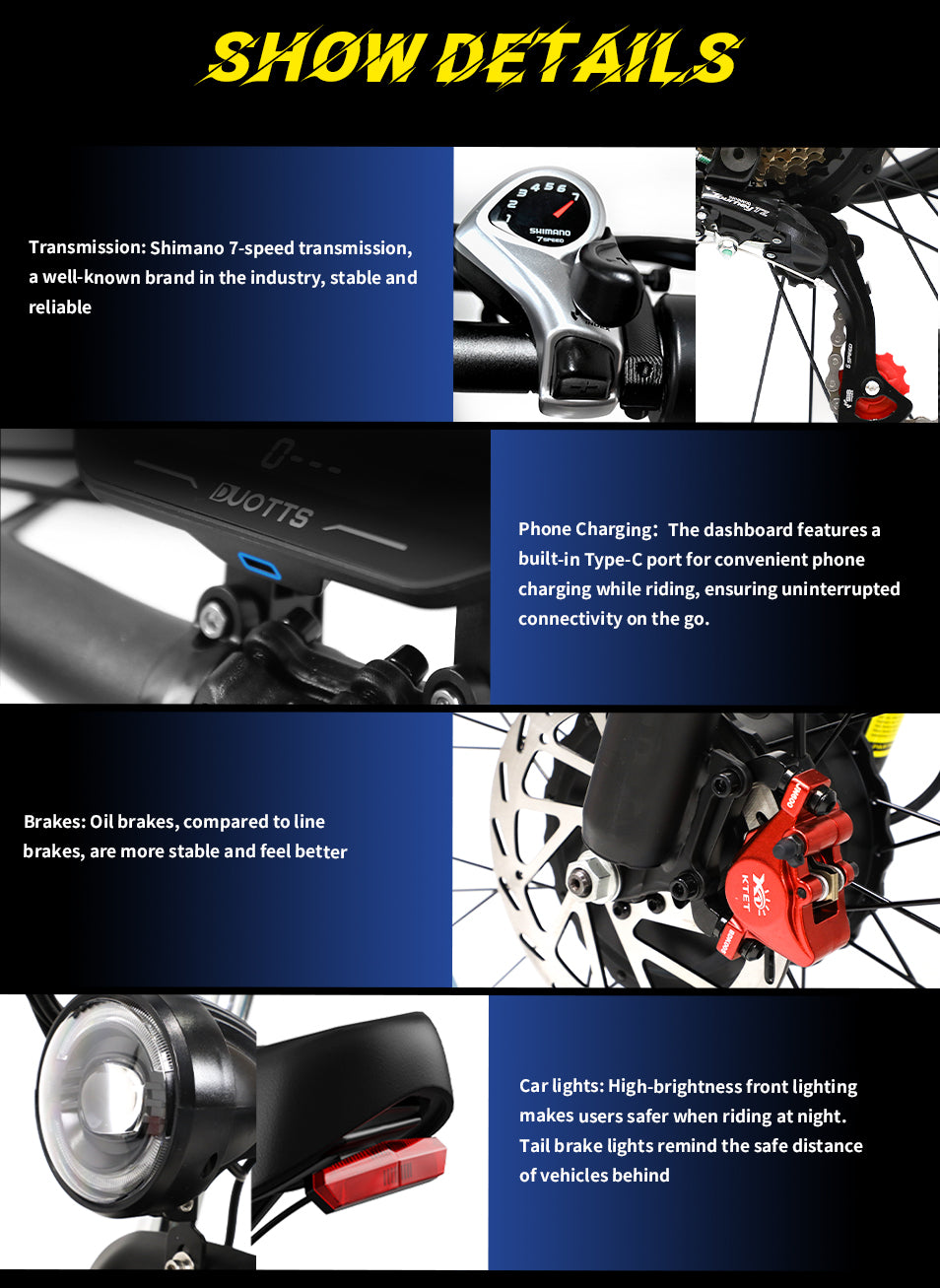 DUOTTS N26 RED – E-Bike con Doppia Modalità di Guida, DOPPIO MOTORE 750W, Display LCD Avanzato e Sospensione Regolabile