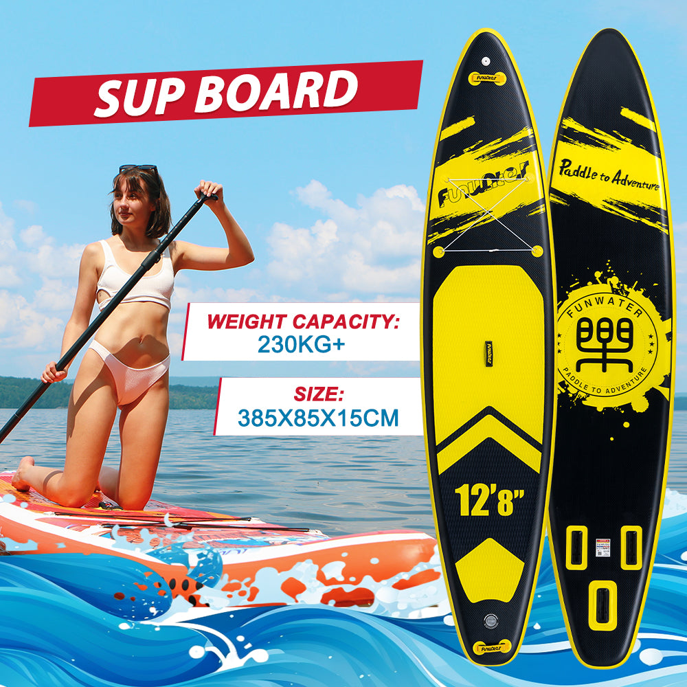 Tavola SUP Gonfiabile WAVE Z 385*85*15 | Portata 230kg+ | XXL Extra Large | Doppia Pagaia | Kit Completo per 2 Persone