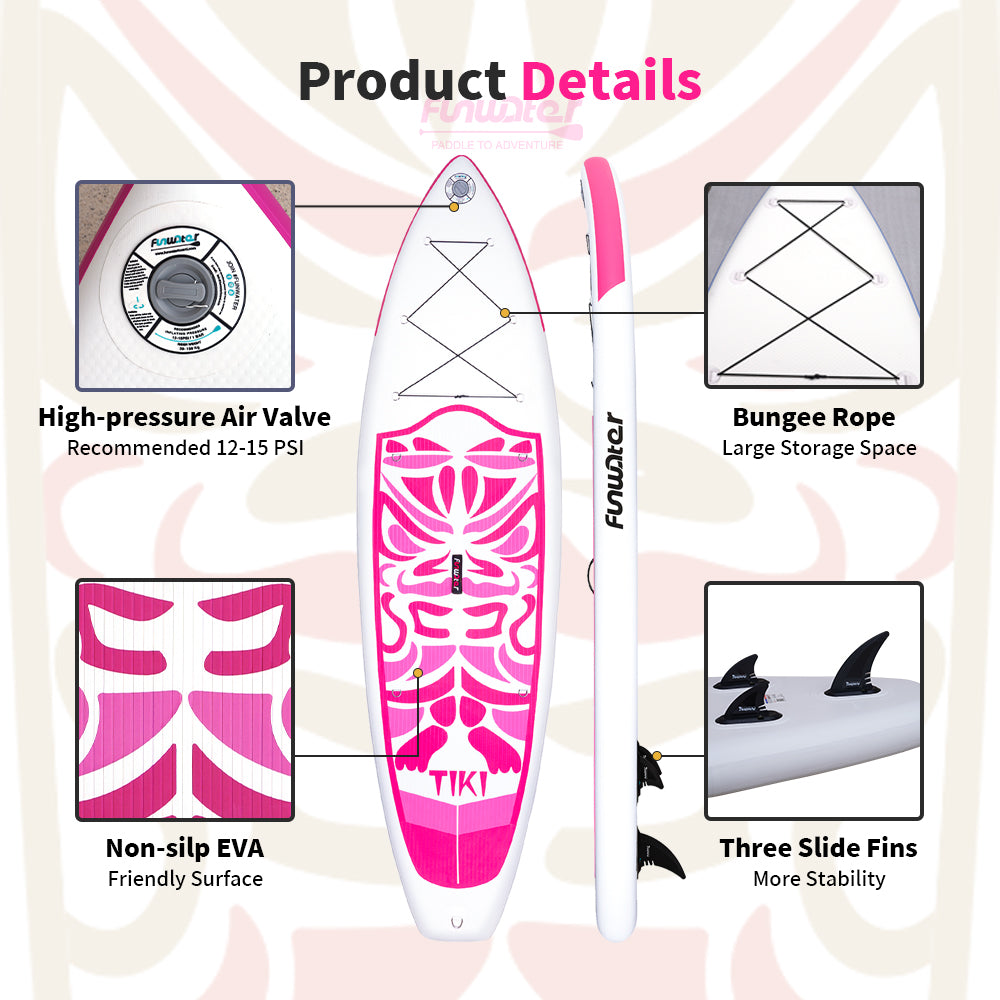 Tavola SUP gonfiabile TIKI 320*84*15 Portata 150 kg kit completo