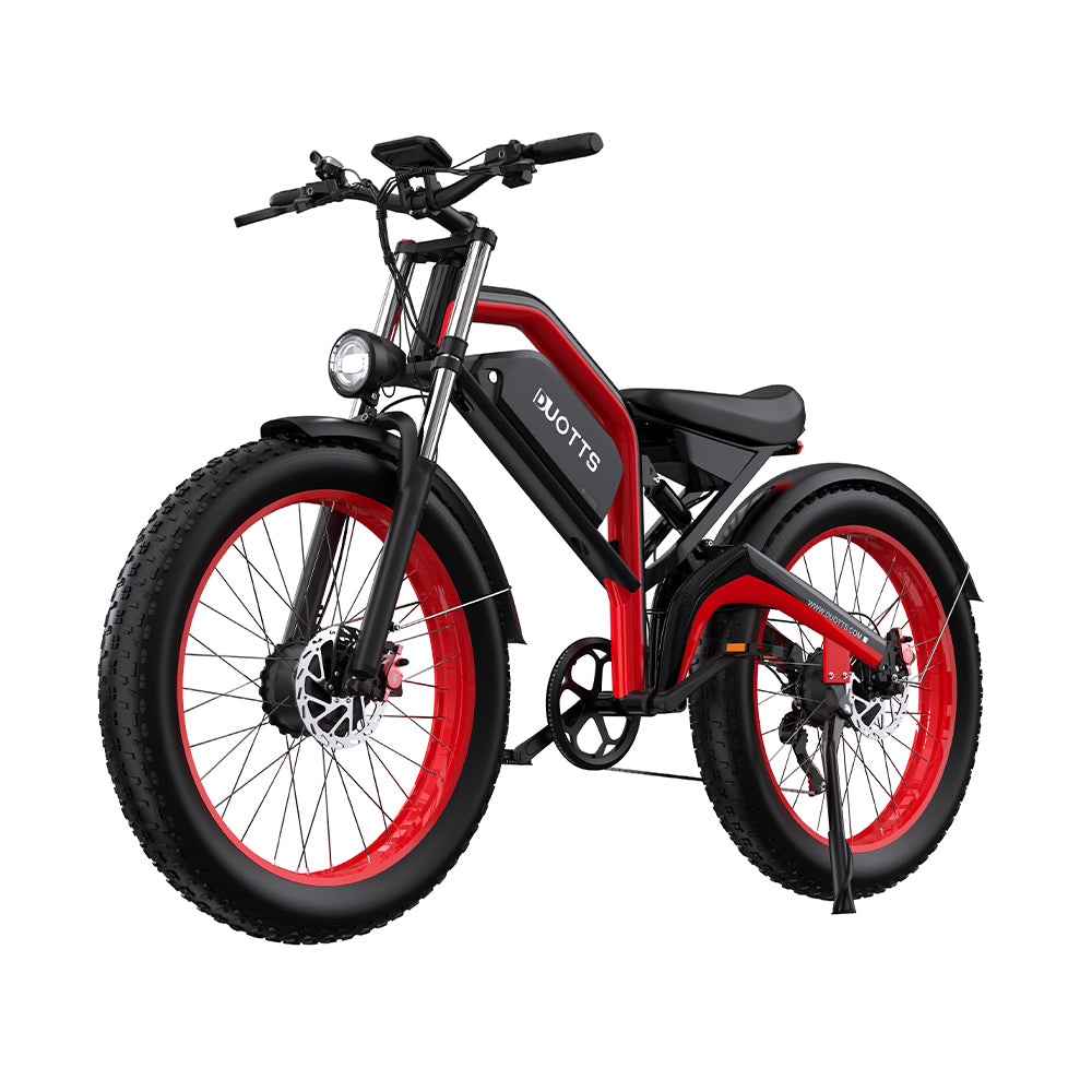DUOTTS N26 RED – E-Bike con Doppia Modalità di Guida, DOPPIO MOTORE 750W, Display LCD Avanzato e Sospensione Regolabile