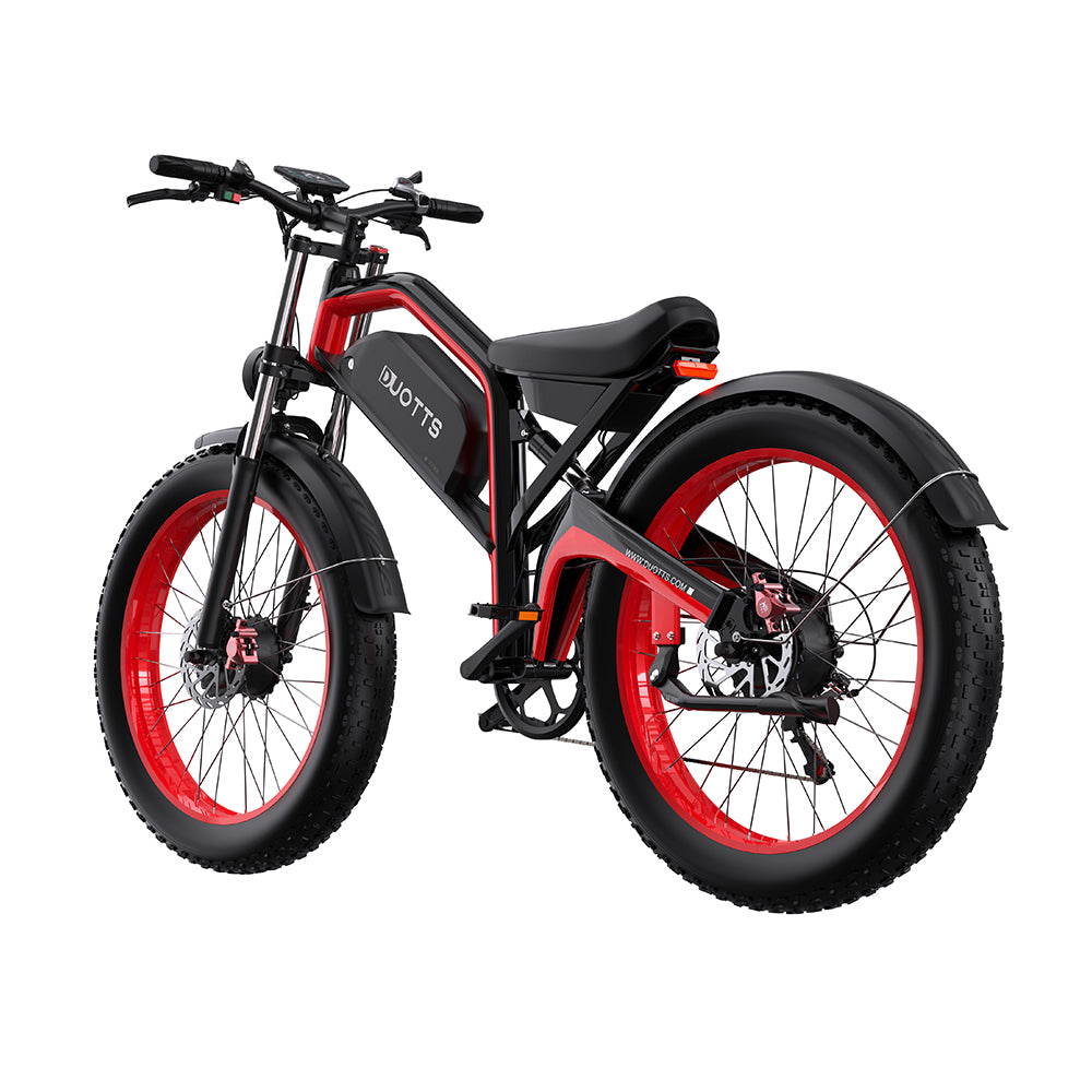 DUOTTS N26 RED – E-Bike con Doppia Modalità di Guida, DOPPIO MOTORE 750W, Display LCD Avanzato e Sospensione Regolabile