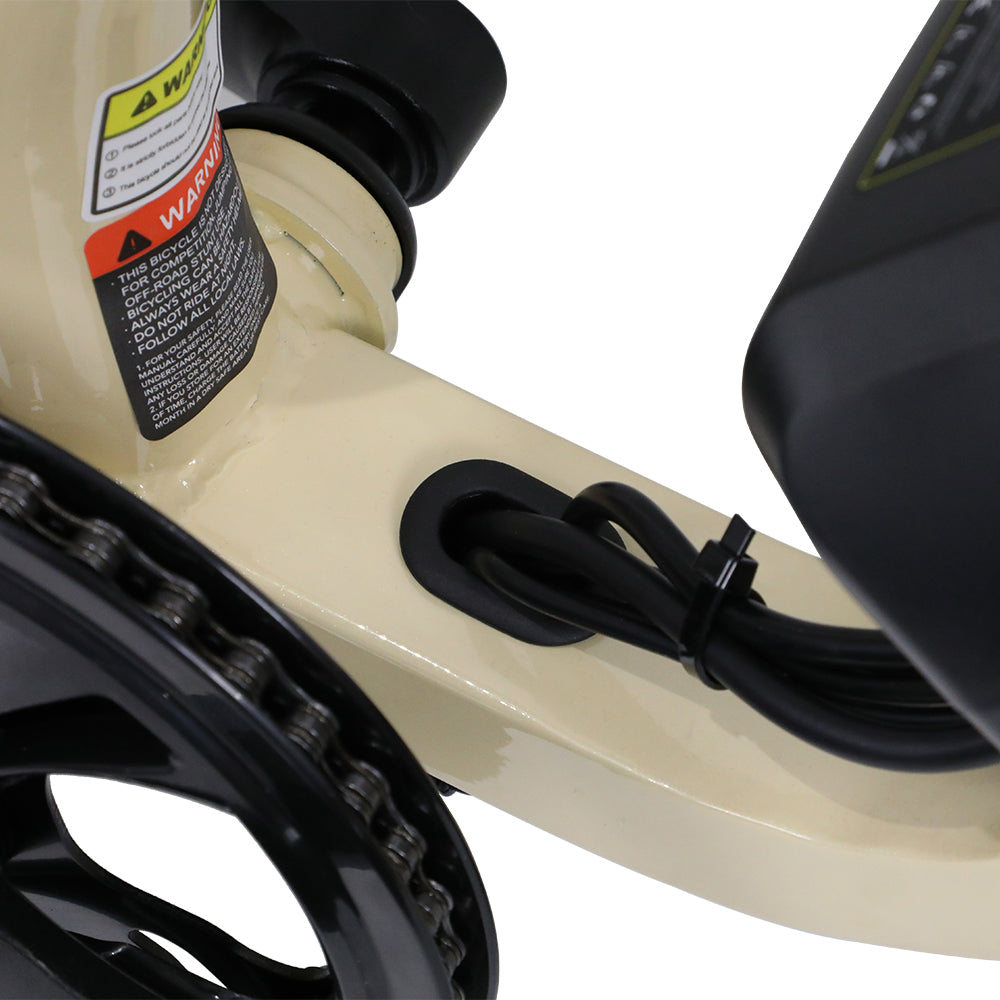 ONESPORT W66 BEIGE – E-BIKE Urbana con Batteria Integrata, Motore BAFANG 48V 500W e Display LCD
