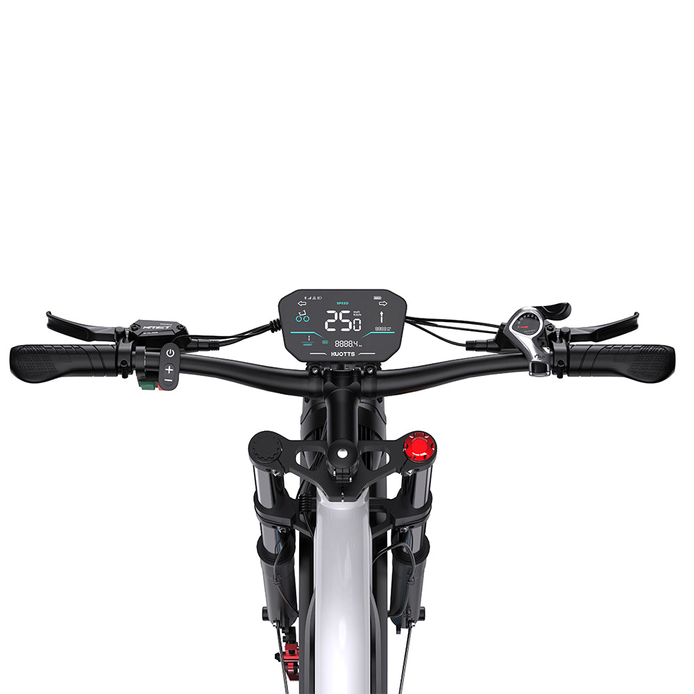 DUOTTS N26 WHITE-BLUE – E-Bike con Doppia Modalità di Guida, DOPPIO MOTORE 750W, Display LCD Avanzato e Sospensione Regolabile