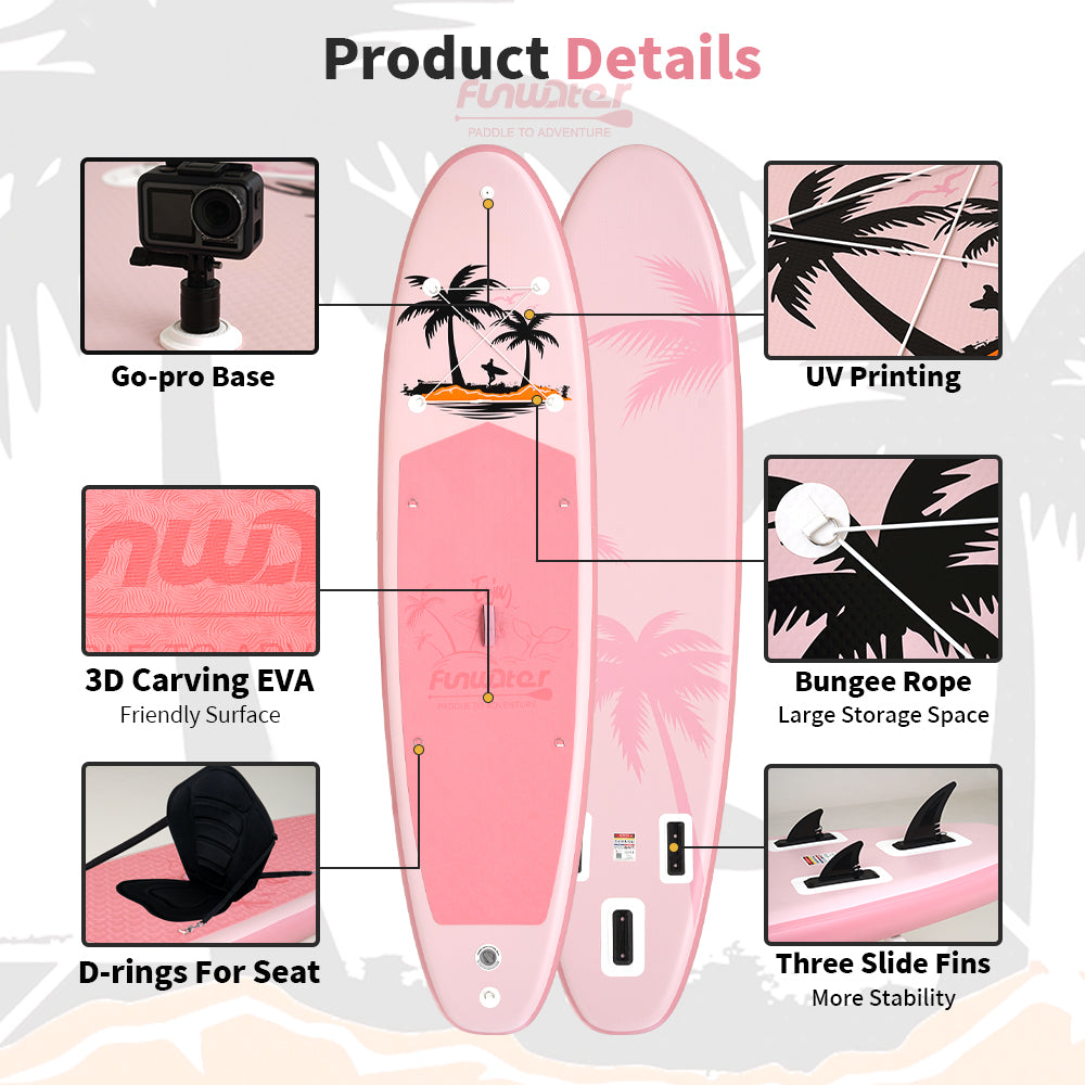 Tavola SUP Gonfiabile HUNTER 335*84*15 | Portata 165kg+ | Con Seggiolino | Base GoPro | Kit Completo