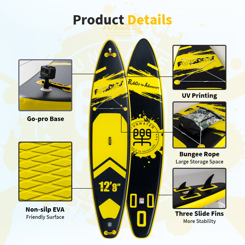 Tavola SUP Gonfiabile WAVE Z 385*85*15 | Portata 230kg+ | XXL Extra Large | Doppia Pagaia | Kit Completo per 2 Persone