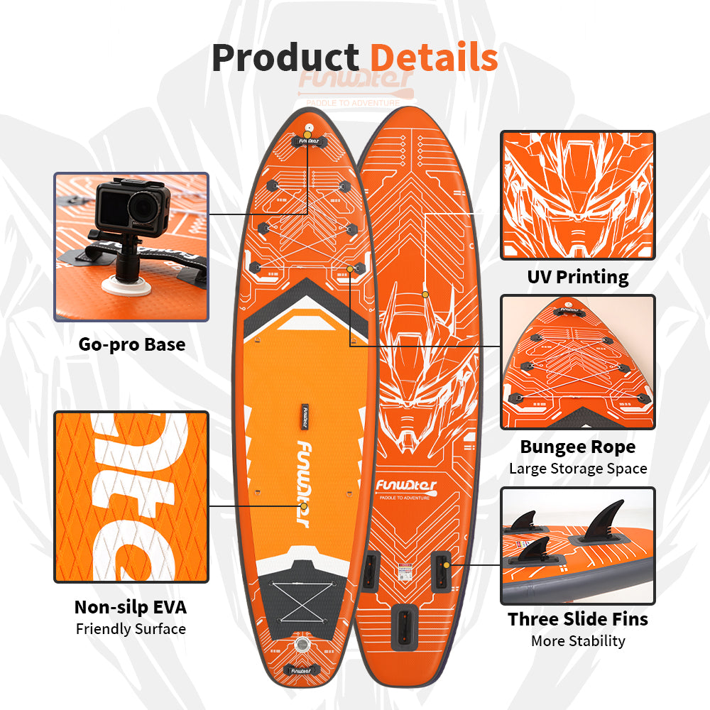 Tavola SUP Gonfiabile FOUNDER X 350*90*15 | Portata 200kg+ | Larghezza 90cm | Base GoPro | Kit completo