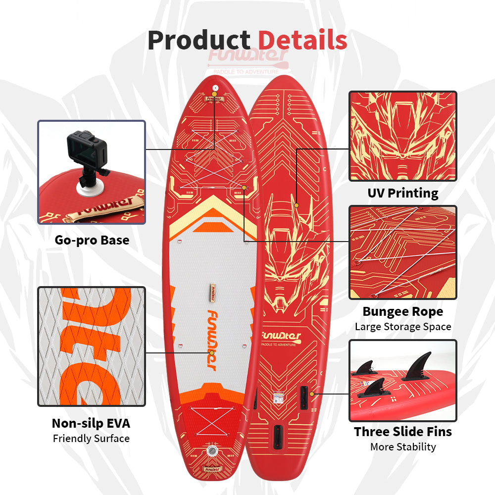 Tavola SUP Gonfiabile FOUNDER 350*90*15 | Portata 200kg+ | Larghezza 90cm | Base GoPro | Kit completo
