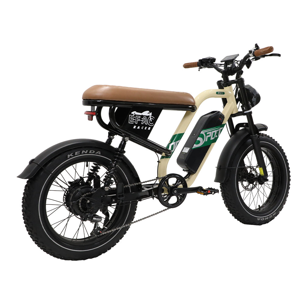 ONESPORT W66 BEIGE – E-BIKE Urbana con Batteria Integrata, Motore BAFANG 48V 500W e Display LCD
