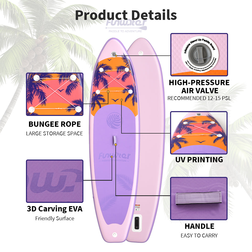 Tavola SUP Gonfiabile HAWAII 335*84*15 | Portata 165kg+ | Design Moderno | Leggero 11.5kg | Kit Completo