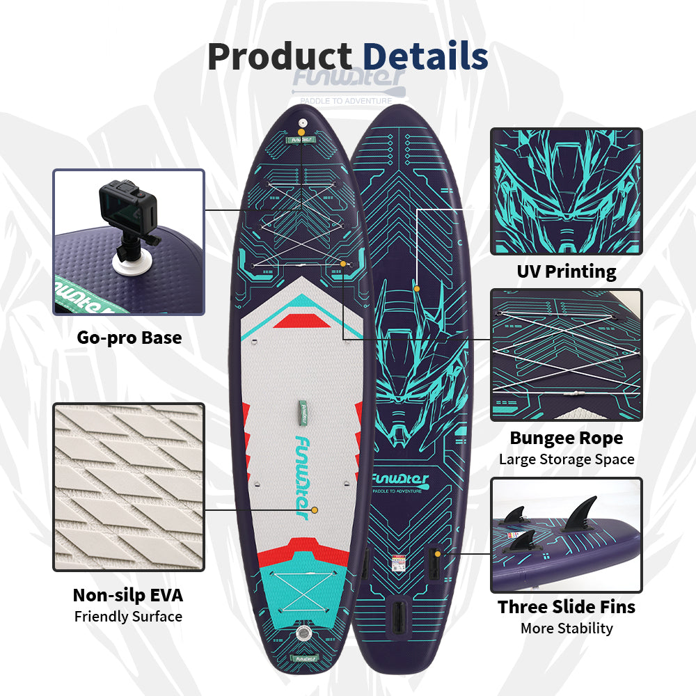 Tavola SUP Gonfiabile FOUNDER Z 350*90*15 | Portata 200kg+ | Larghezza 90cm | Base GoPro | Kit completo