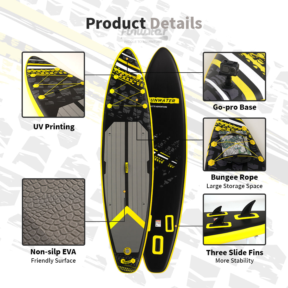 Tavola SUP gonfiabile 'Explorer Pro' 350*84*15 | Portata 180kg | Base per GoPro | Kit Completo