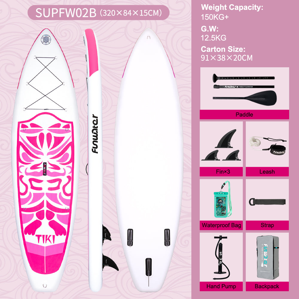 Tavola SUP gonfiabile TIKI 320*84*15 Portata 150 kg kit completo