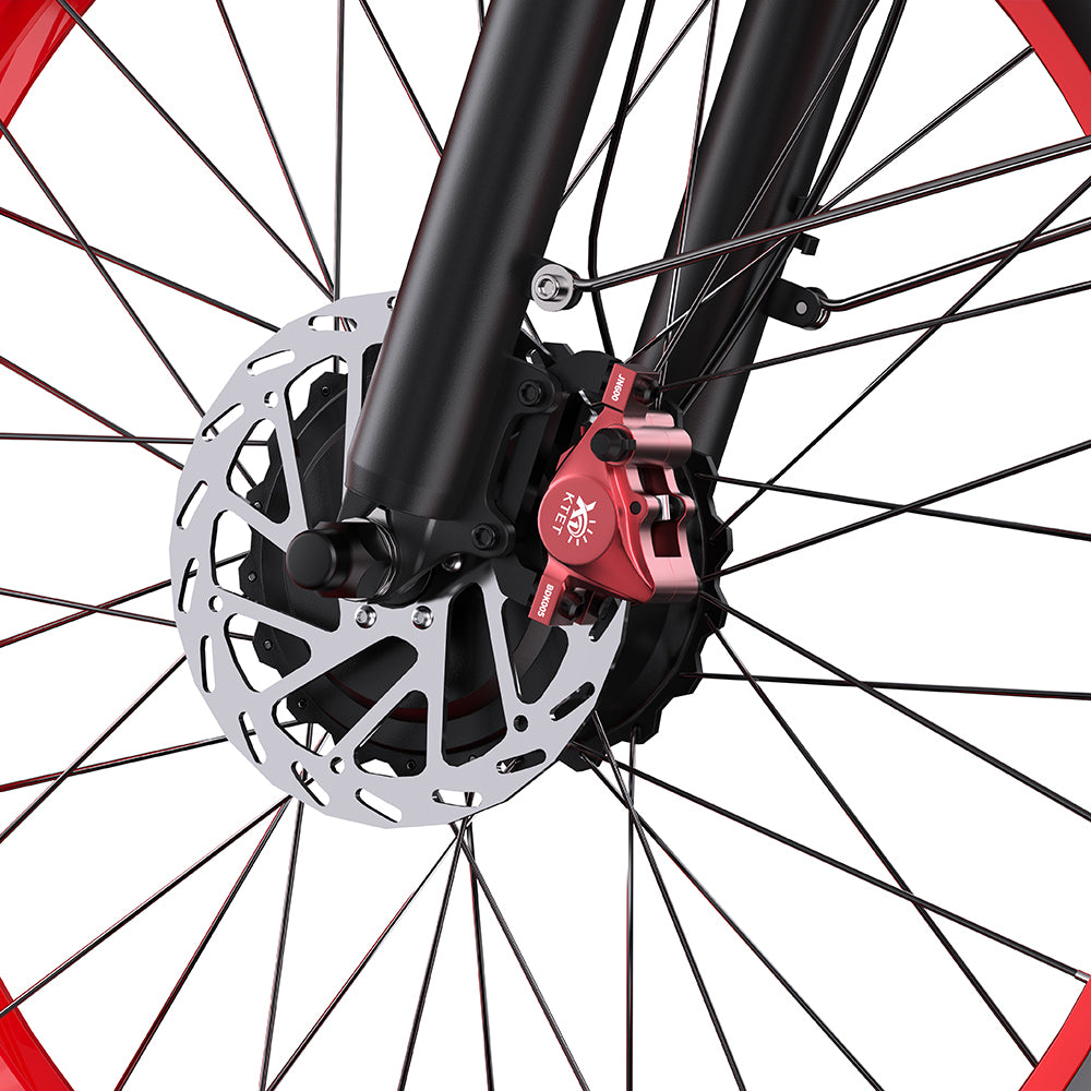 DUOTTS N26 RED – E-Bike con Doppia Modalità di Guida, DOPPIO MOTORE 750W, Display LCD Avanzato e Sospensione Regolabile