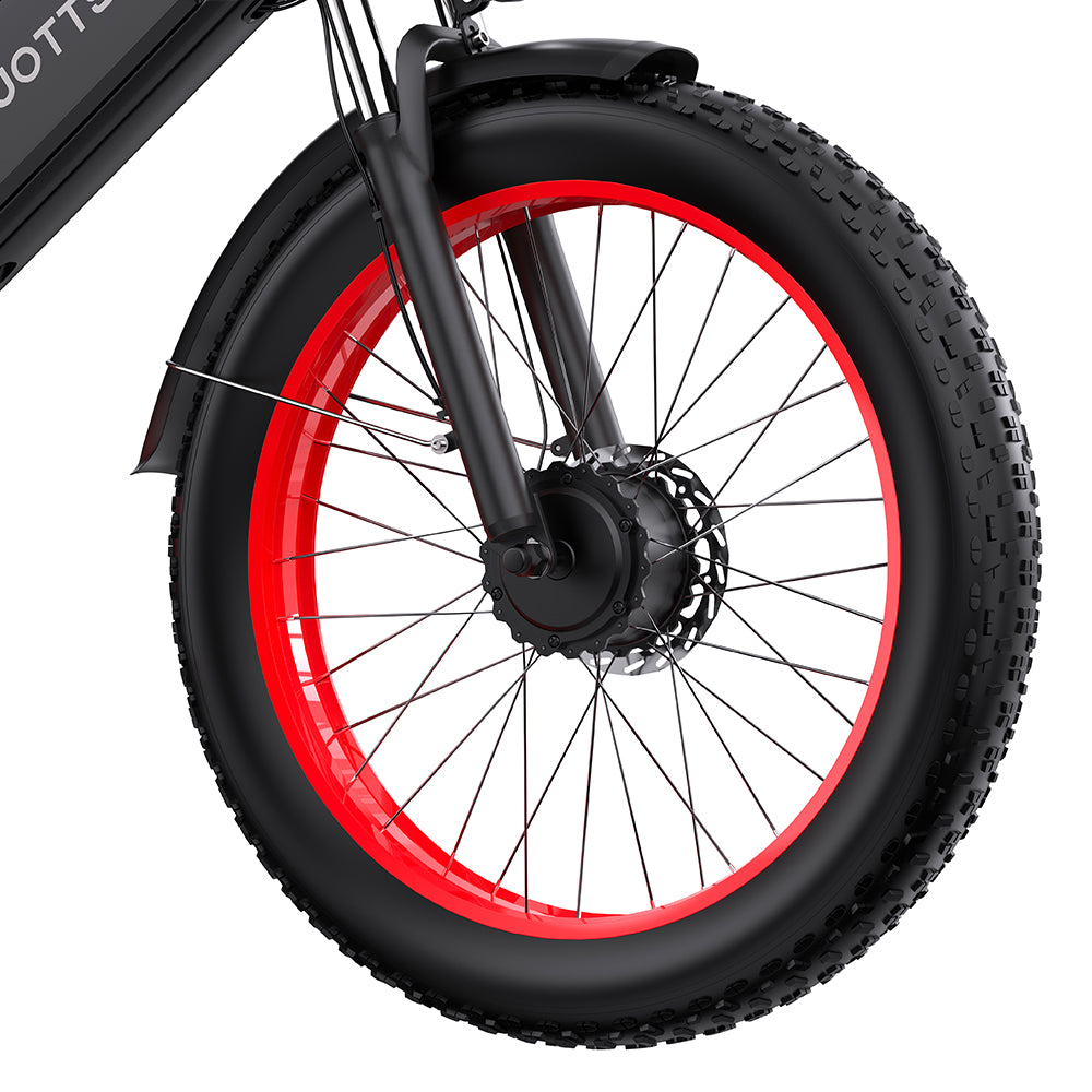 DUOTTS N26 RED – E-Bike con Doppia Modalità di Guida, DOPPIO MOTORE 750W, Display LCD Avanzato e Sospensione Regolabile