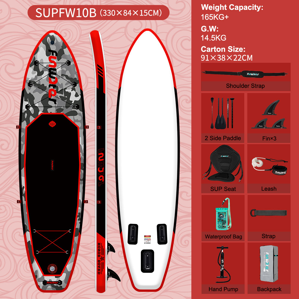 Tavola SUP gonfiabile 'Angler Pro' 330*84*15 | Portata 165kg | Kit Pesca con Seggiolino