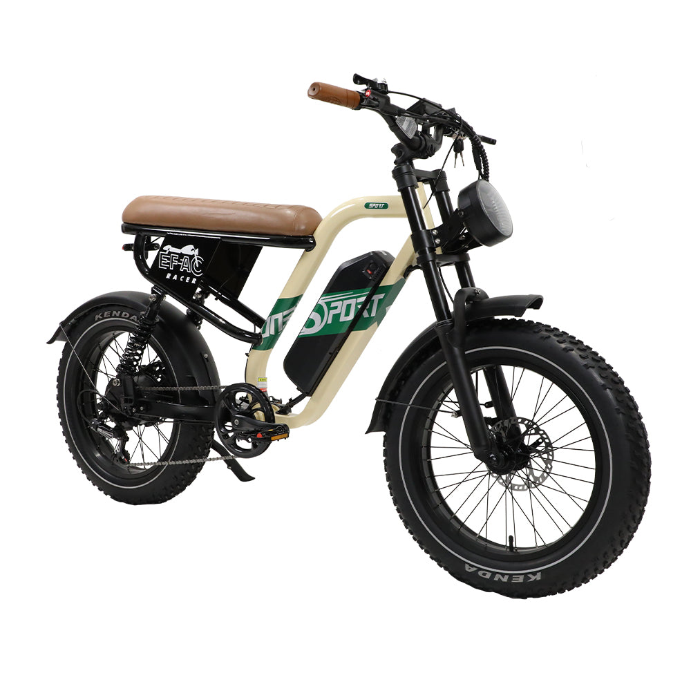 ONESPORT W66 BEIGE – E-BIKE Urbana con Batteria Integrata, Motore BAFANG 48V 500W e Display LCD