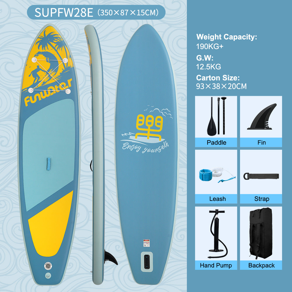 Tavola SUP gonfiabile 'Titan' 350*87*15 | Portata 190kg | Pedana 3D | Kit Completo