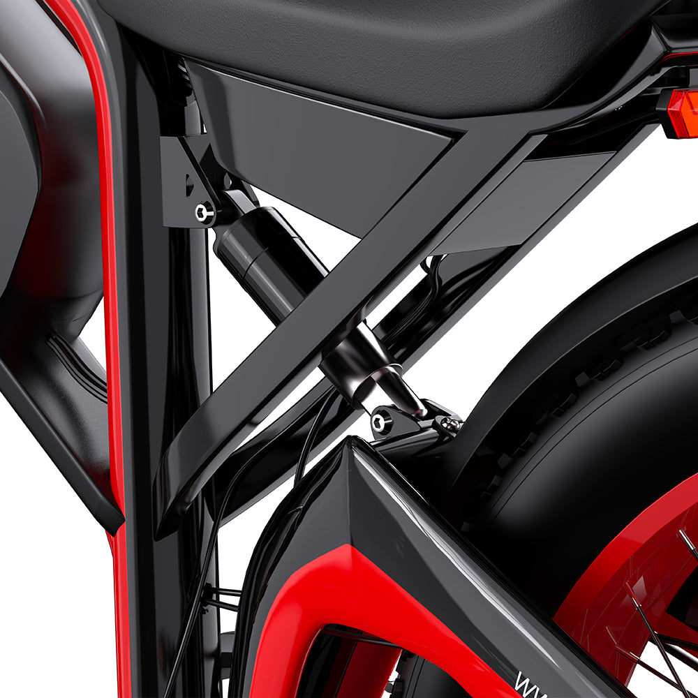 DUOTTS N26 RED – E-Bike con Doppia Modalità di Guida, DOPPIO MOTORE 750W, Display LCD Avanzato e Sospensione Regolabile