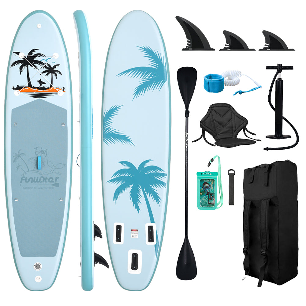 Tavola SUP Gonfiabile MIAMI 335x84x15 | Portata 165kg+ | Con Seggiolino | Base GoPro | Kit Pesca Completo