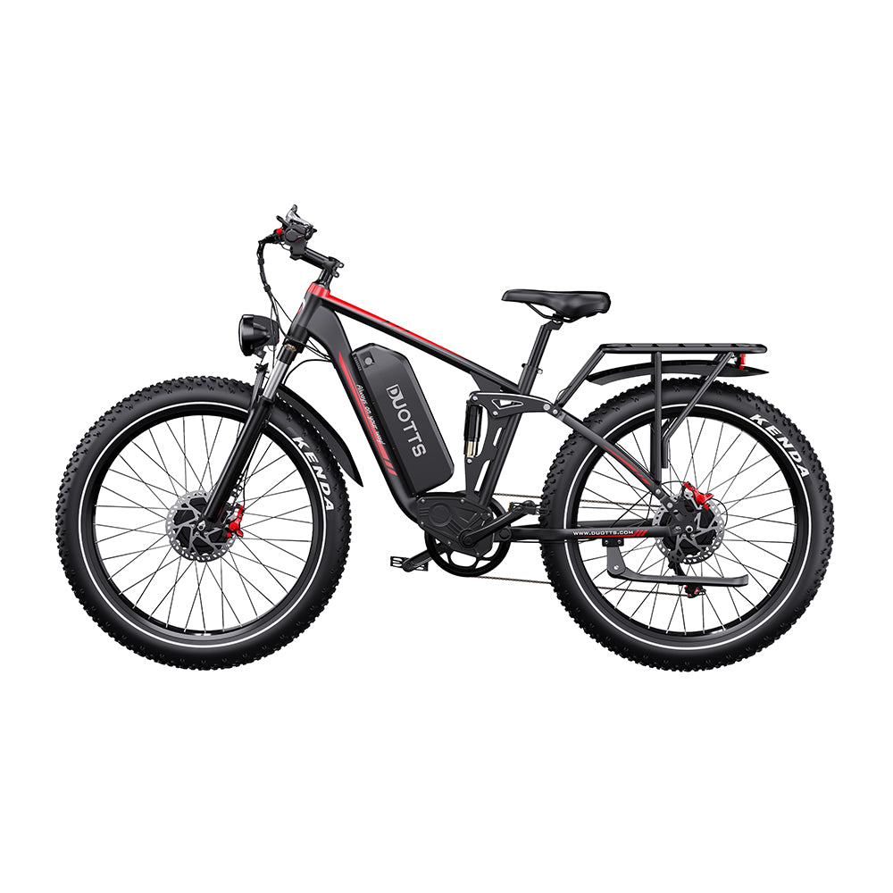 DUOTTS S26 PRO BLACK– E-Bike, 2 MOTORI 750W con Portapacchi, Doppia Modalità e Display LCD