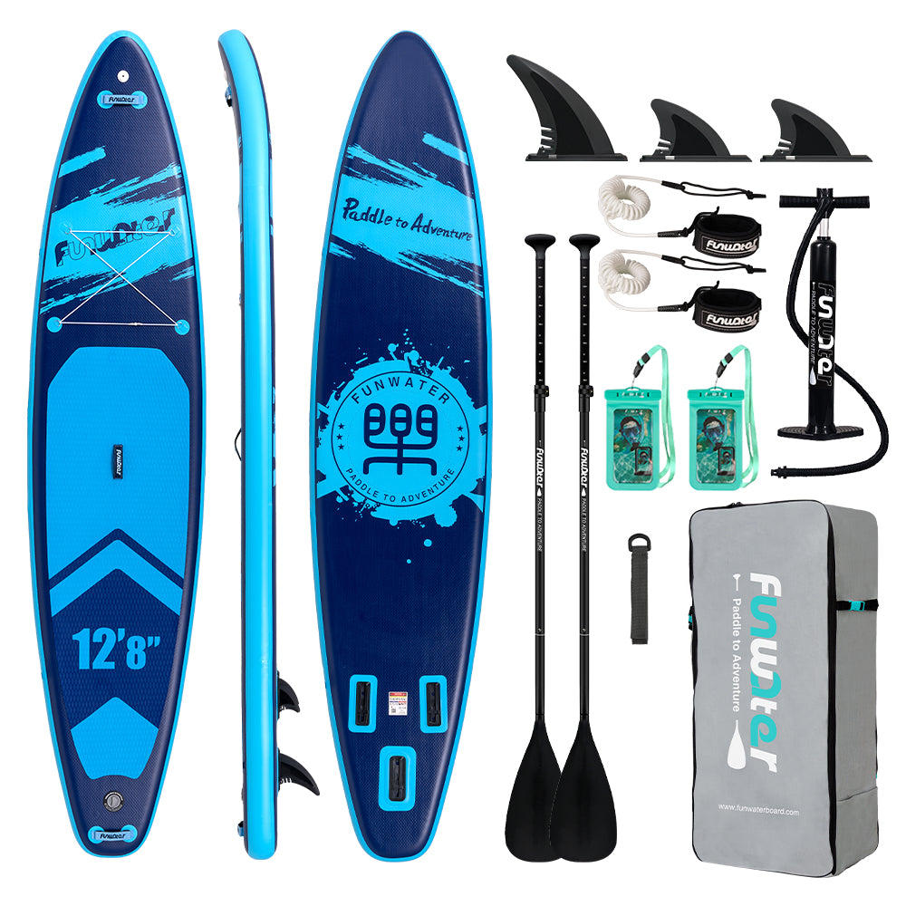 Tavola SUP Gonfiabile WAVE 385*85*15 | Portata 230kg+ | XXL Extra Large | Doppia Pagaia | Kit Completo per 2 Persone