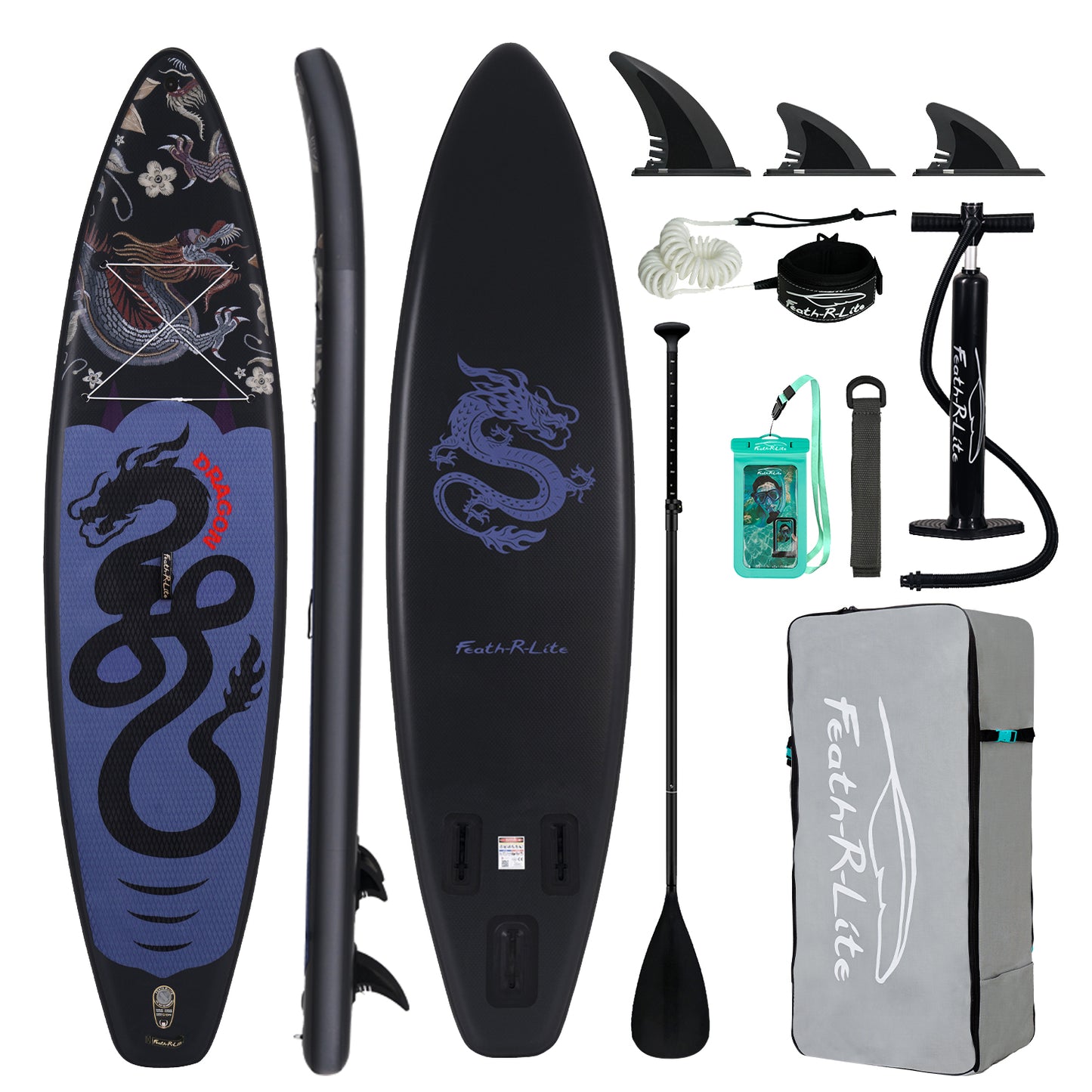 Tavola SUP Gonfiabile Pulse 350*84*15 | Portata 180kg+ | Ultra Stabile | Base GoPro | Kit Completo