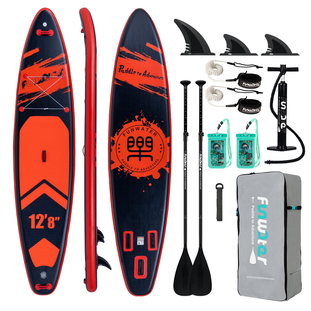 Tavola SUP Gonfiabile WAVE X 385*85*15 | Portata 230kg+ | XXL Extra Large | Doppia Pagaia | Kit Completo per 2 Persone