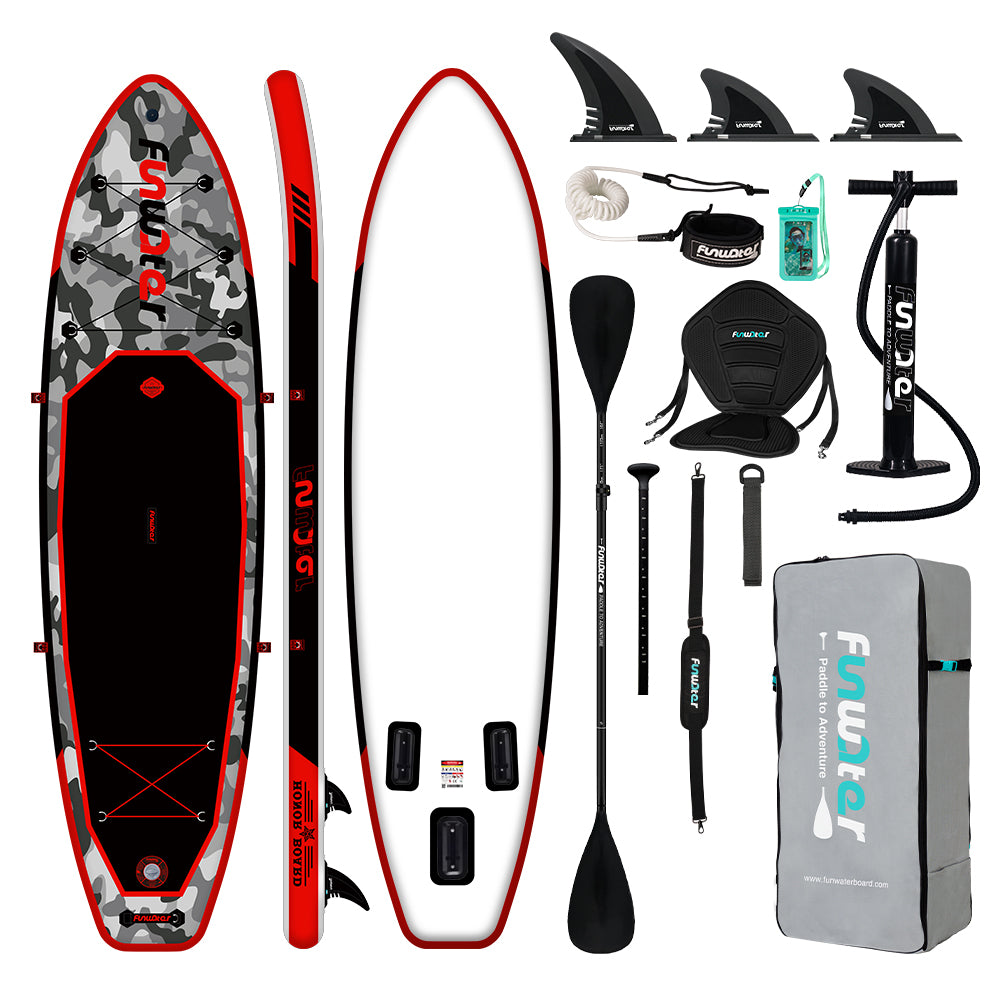 Tavola SUP gonfiabile 'Angler Pro' 330*84*15 | Portata 165kg | Kit Pesca con Seggiolino
