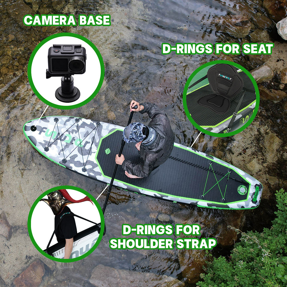 Tavola SUP gonfiabile 'Angler Classic' 330*84*15 | Portata 165kg | Kit Pesca con Seggiolino