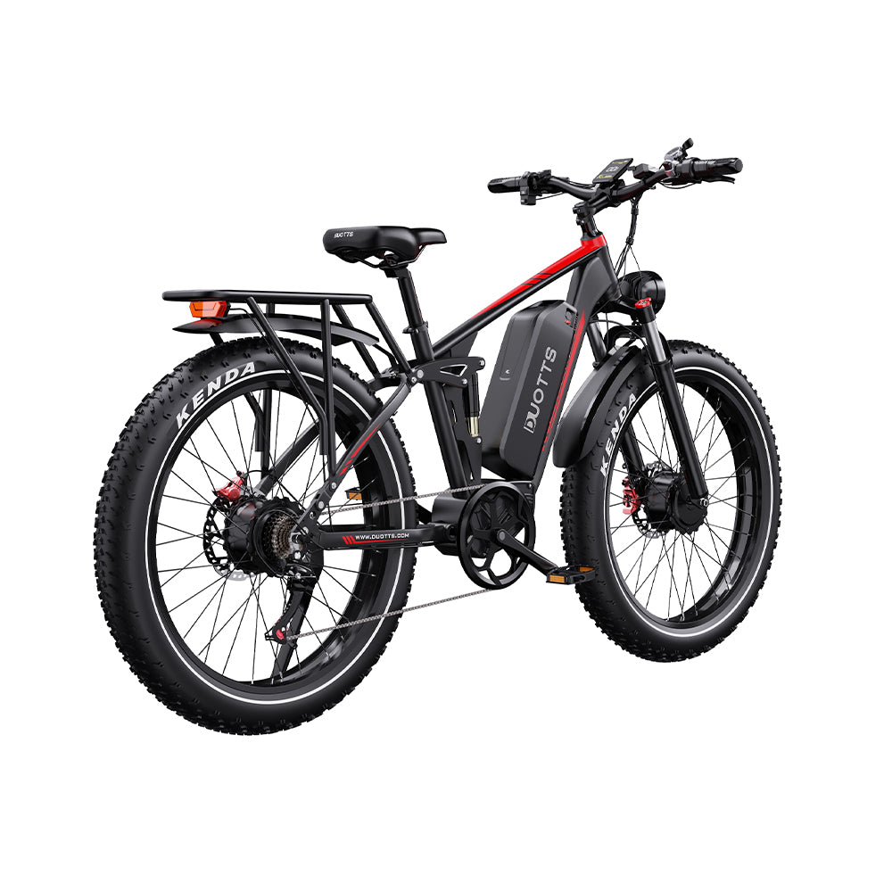DUOTTS S26 PRO BLACK– E-Bike, 2 MOTORI 750W con Portapacchi, Doppia Modalità e Display LCD