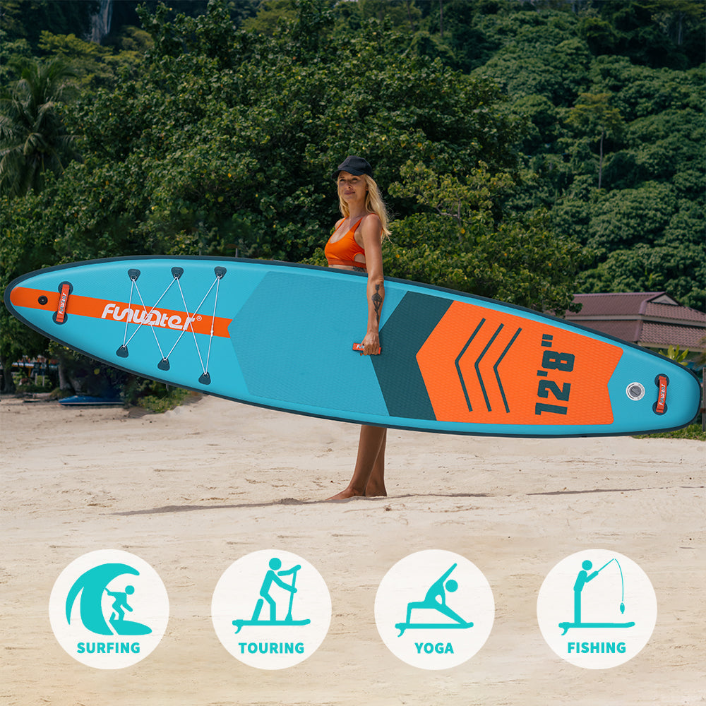 Tavola SUP Gonfiabile FUNWAY 385*85*15 | Portata 230kg+ | XXL Extra Large | Doppia Pagaia | Kit Doppio Completo