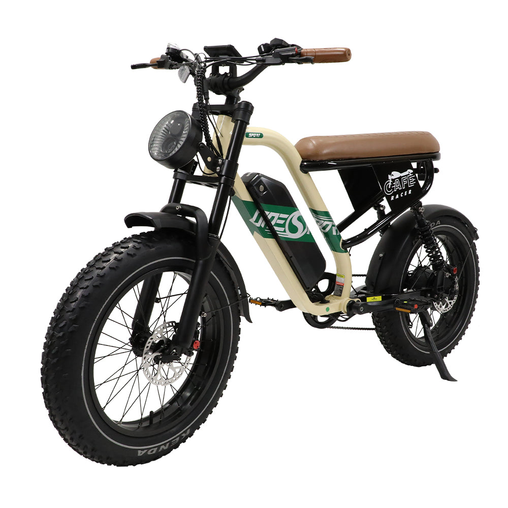 ONESPORT W66 BEIGE – E-BIKE Urbana con Batteria Integrata, Motore BAFANG 48V 500W e Display LCD