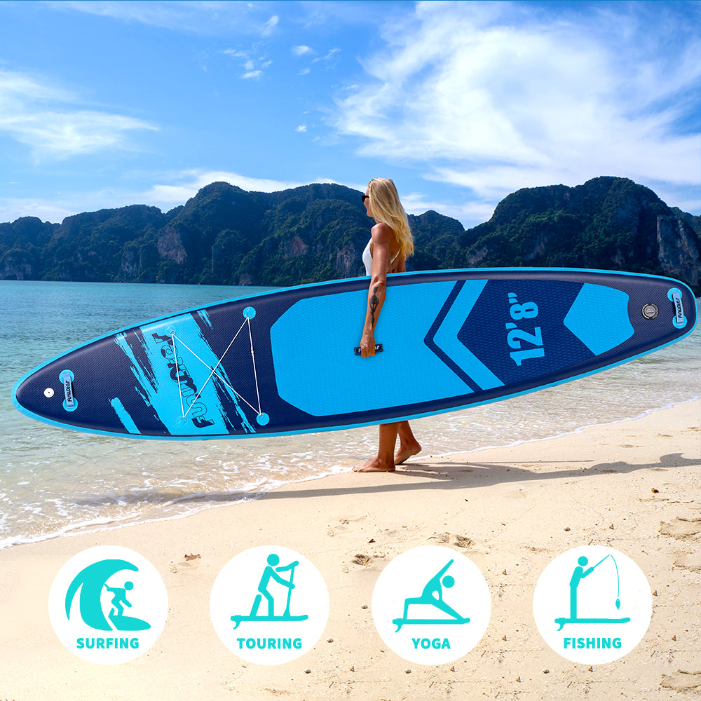 Tavola SUP Gonfiabile WAVE 385*85*15 | Portata 230kg+ | XXL Extra Large | Doppia Pagaia | Kit Completo per 2 Persone