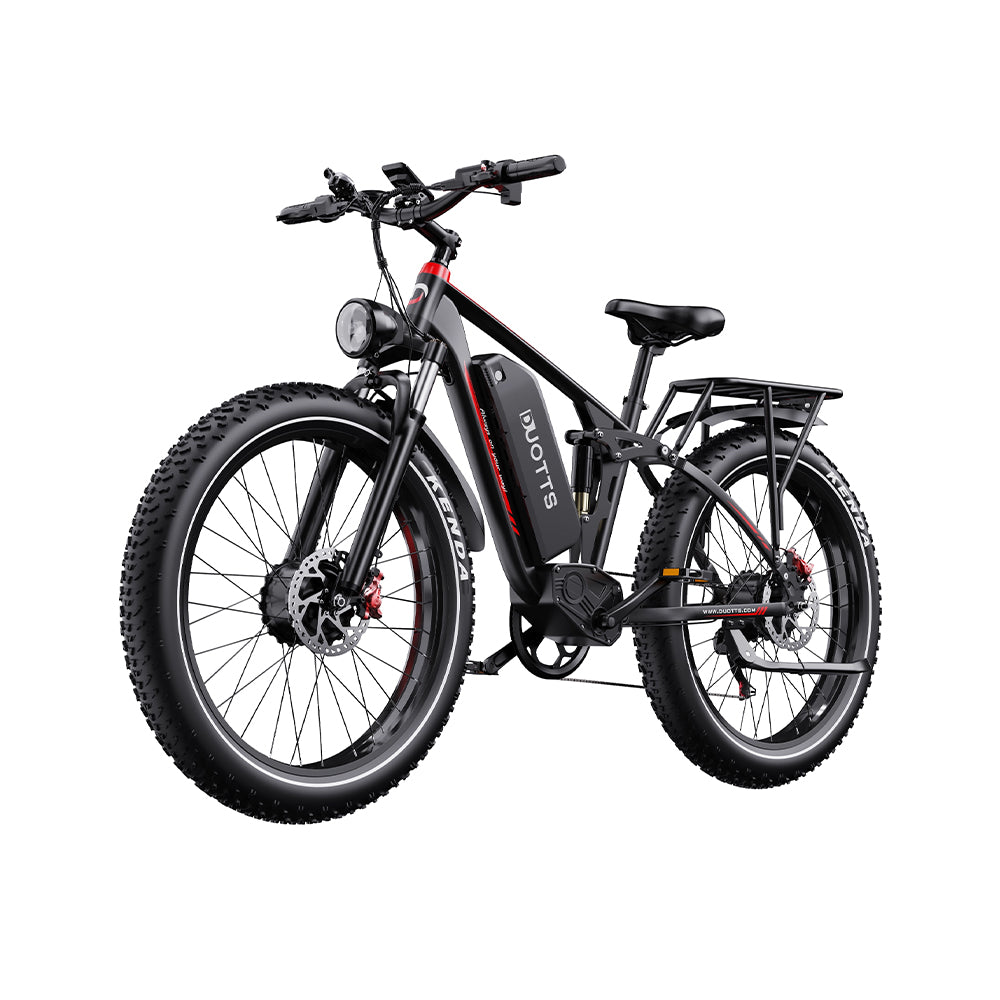 DUOTTS S26 PRO BLACK– E-Bike, 2 MOTORI 750W con Portapacchi, Doppia Modalità e Display LCD