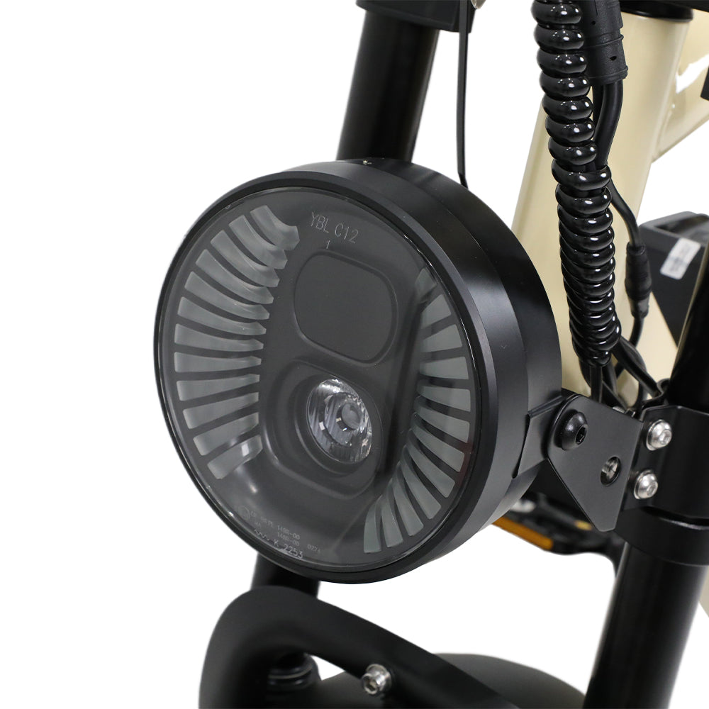 ONESPORT W66 BEIGE – E-BIKE Urbana con Batteria Integrata, Motore BAFANG 48V 500W e Display LCD