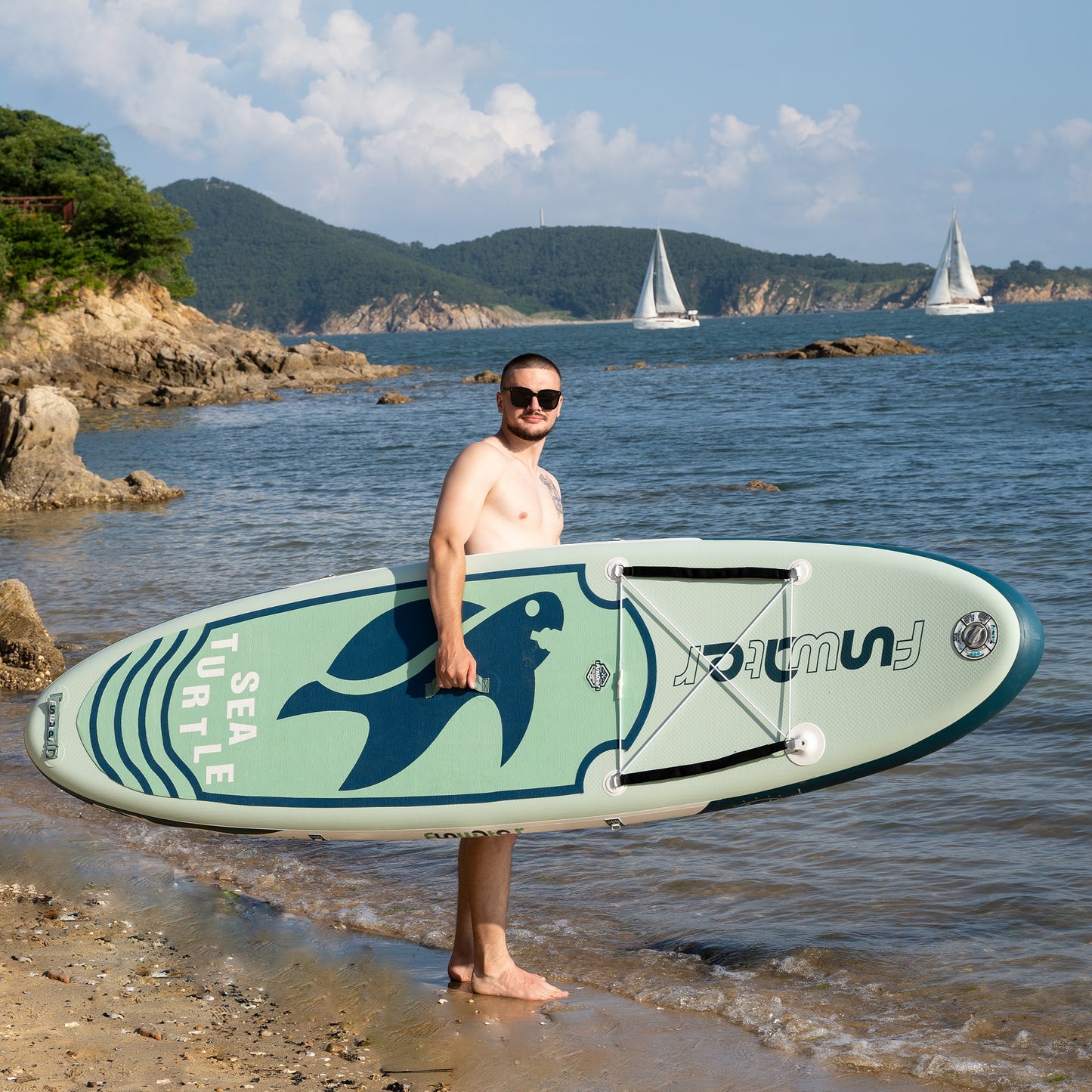 Tavola SUP gonfiabile 'Sea Turtle' 10'6" | Portata 150kg | Dual Layer & Seggiolino | Kit Completo