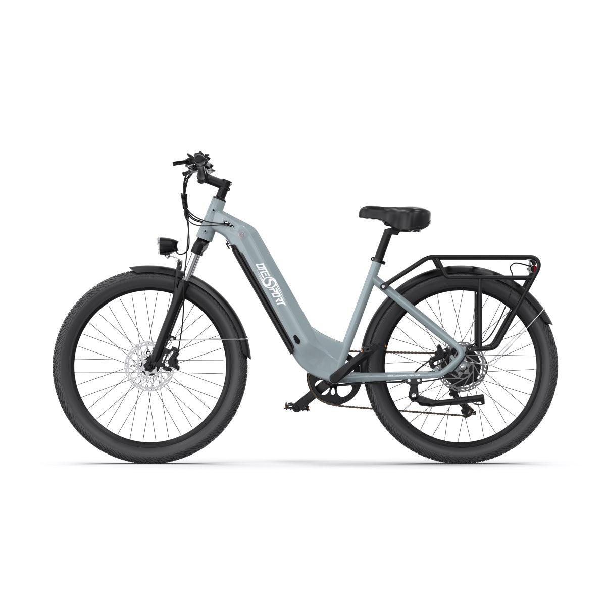 OneSport OT05 PRO GREY-BLUE - e-Bike Avanzata | Motore 250W | Batteria Estraibile | Display LCD