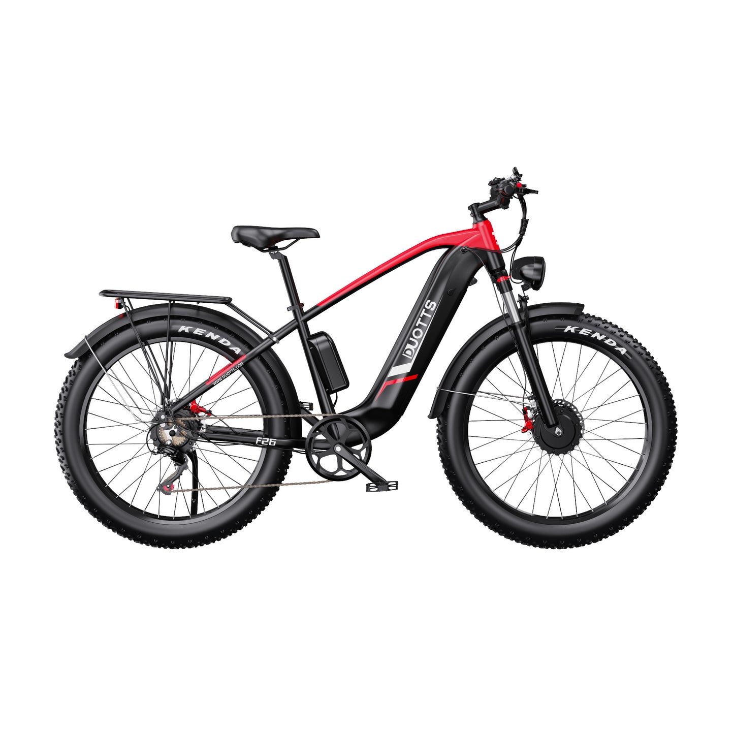 DUOTTS F26 PRO BLACK – E-Bike Cargo Elettrica con Doppio Motore da 750W, Batteria Rimovibile 48V 20AH Samsung e Display LCD (Copia)