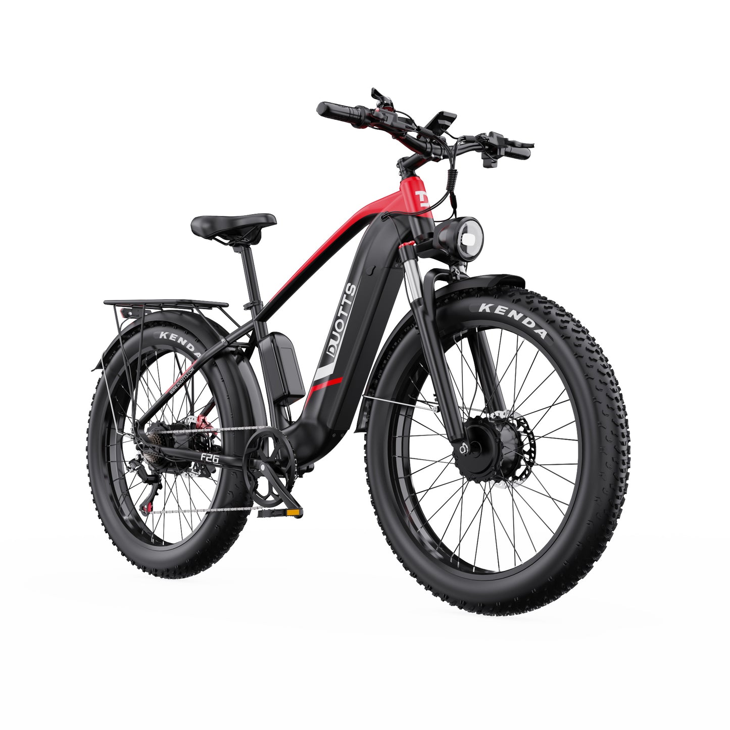 DUOTTS F26 PRO BLACK – E-Bike Cargo Elettrica con Doppio Motore da 750W, Batteria Rimovibile 48V 20AH Samsung e Display LCD (Copia)