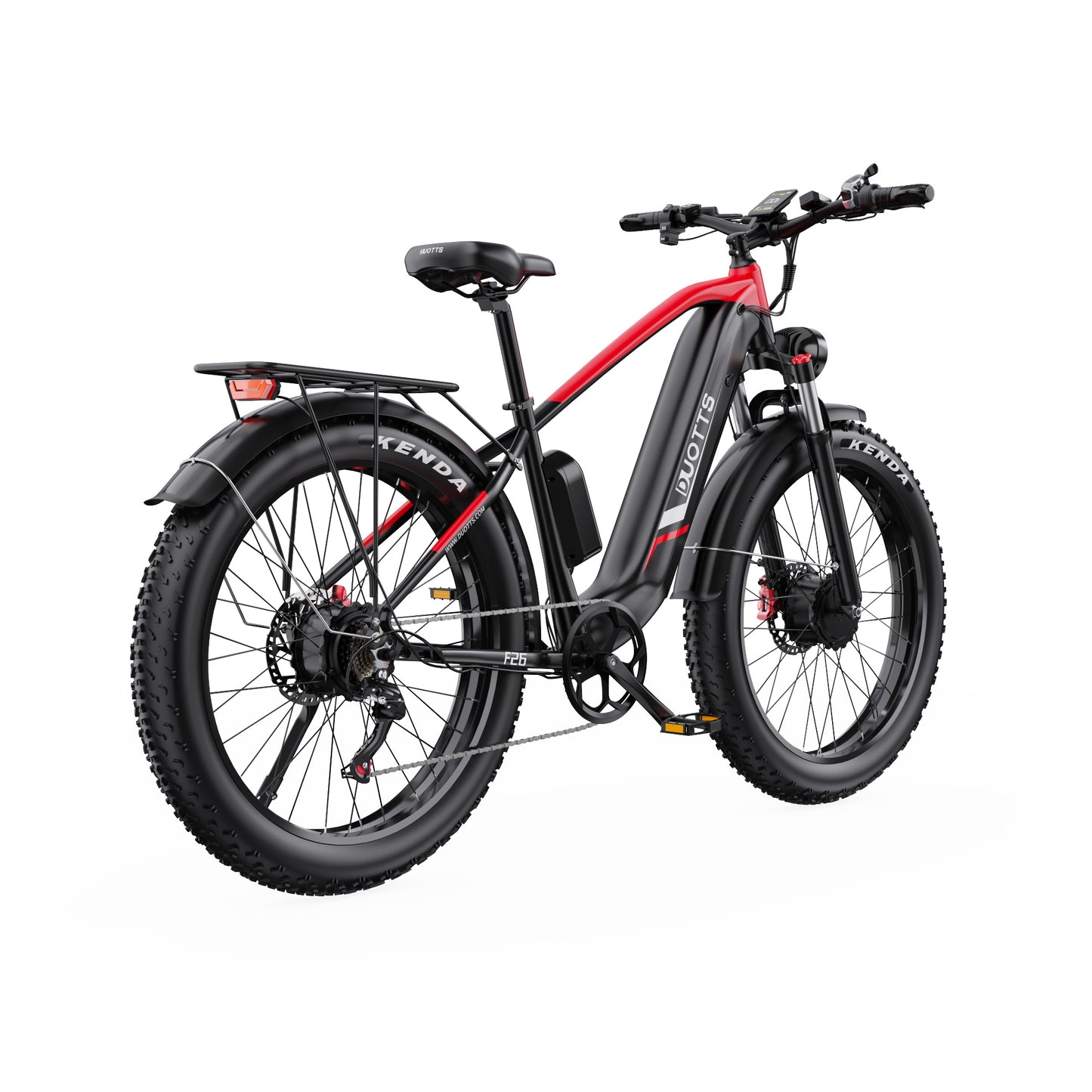 DUOTTS F26 PRO BLACK – E-Bike Cargo Elettrica con Doppio Motore da 750W, Batteria Rimovibile 48V 20AH Samsung e Display LCD (Copia)