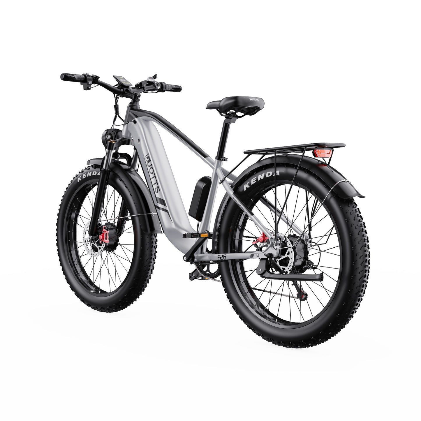 DUOTTS F26 PRO SILVER – E-Bike Cargo Elettrica con Doppio Motore da 750W, Batteria Rimovibile 48V 20AH Samsung e Display LCD