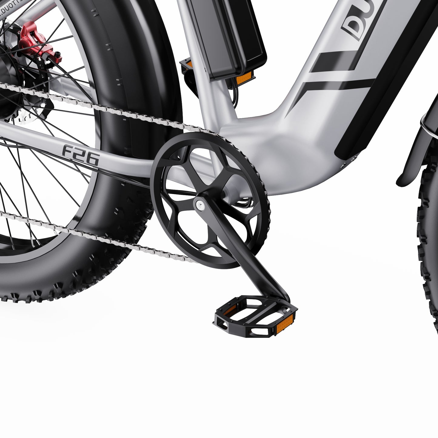 DUOTTS F26 PRO SILVER – E-Bike Cargo Elettrica con Doppio Motore da 750W, Batteria Rimovibile 48V 20AH Samsung e Display LCD