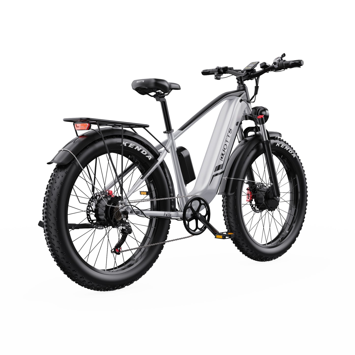DUOTTS F26 PRO SILVER – E-Bike Cargo Elettrica con Doppio Motore da 750W, Batteria Rimovibile 48V 20AH Samsung e Display LCD