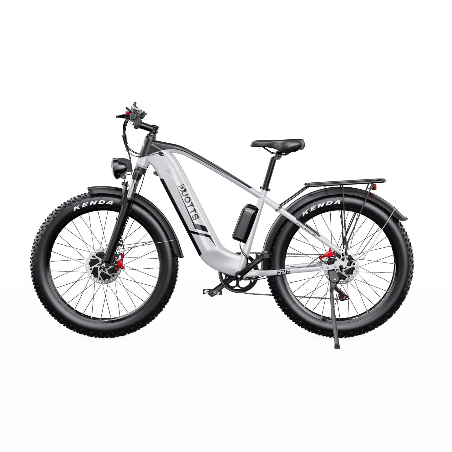 DUOTTS F26 PRO SILVER – E-Bike Cargo Elettrica con Doppio Motore da 750W, Batteria Rimovibile 48V 20AH Samsung e Display LCD